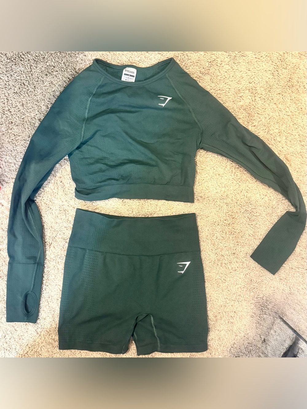 Gymshark Vital Seamless 2.0 matching set in forest green 💚